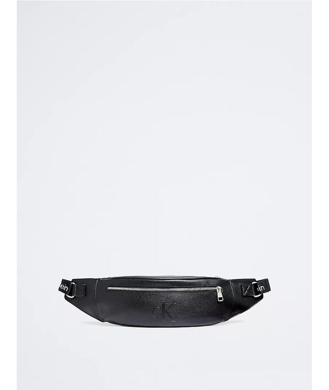 CALVIN KLEIN Черная поясная сумка из искусственной кожи, фото 8