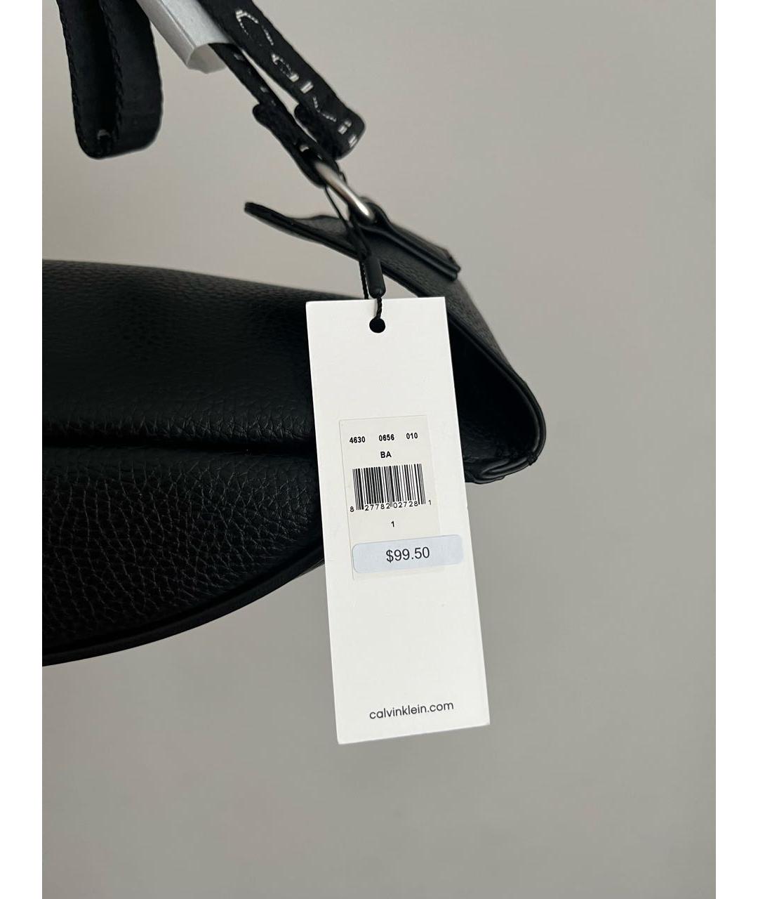 CALVIN KLEIN Черная поясная сумка из искусственной кожи, фото 5