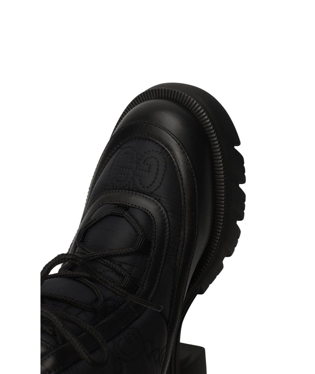 GUCCI Черные синтетические ботинки, фото 3