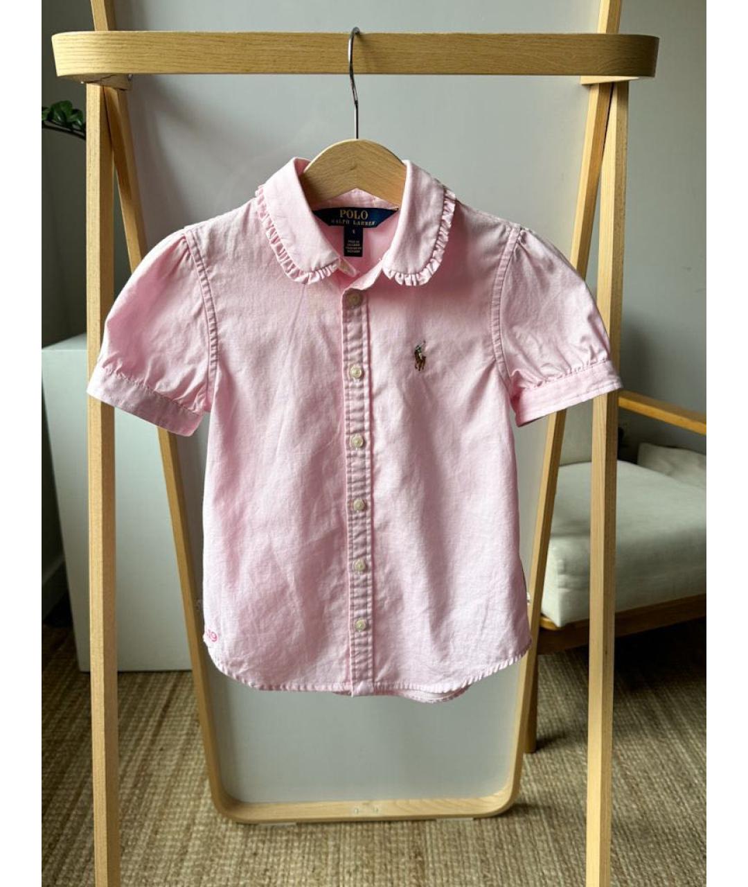 POLO RALPH LAUREN Розовая хлопковая рубашка/блузка, фото 5