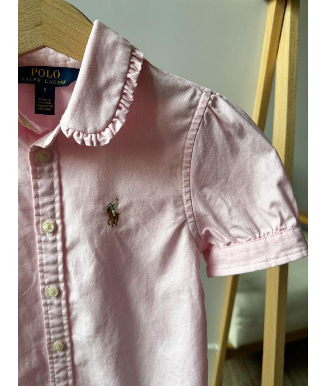 POLO RALPH LAUREN Розовая хлопковая рубашка/блузка, фото 3