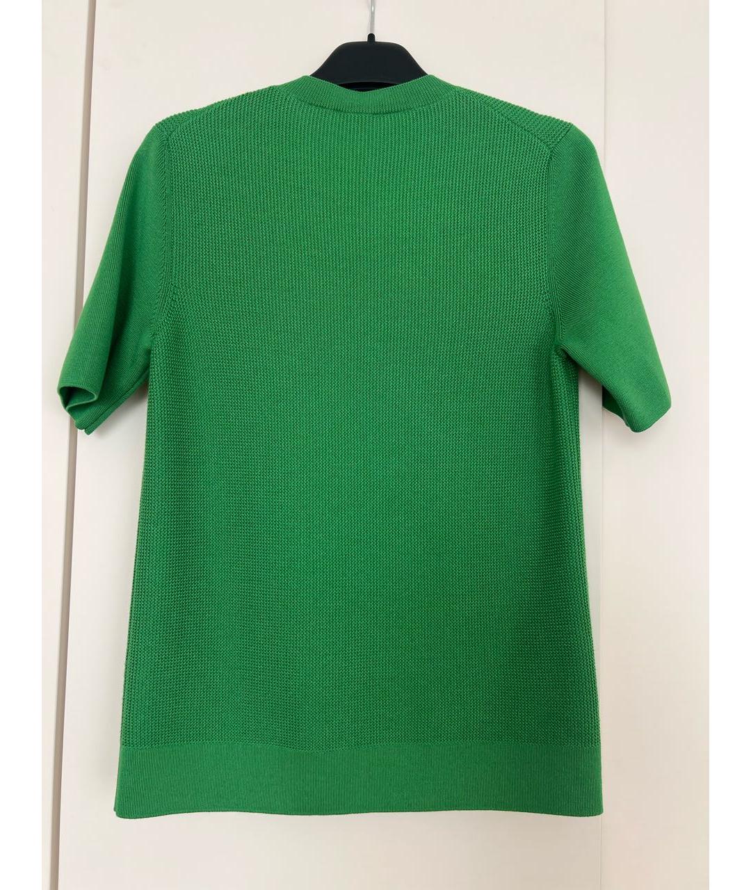 LORO PIANA Зеленый шелковый джемпер / свитер, фото 3