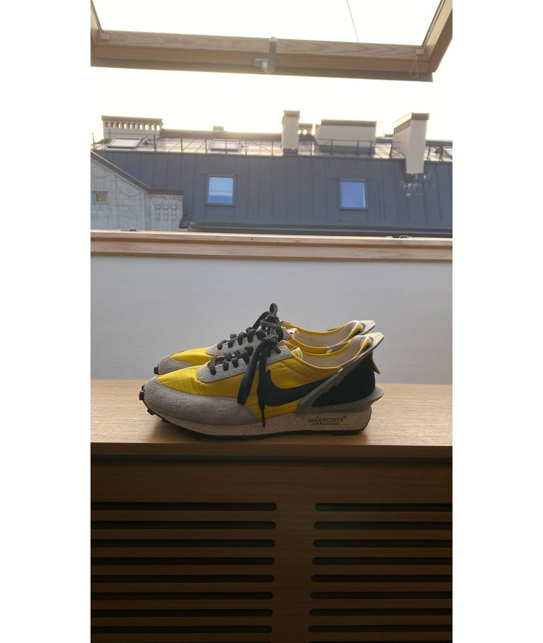 NIKE X UNDERCOVER Желтые текстильные низкие кроссовки / кеды, фото 6