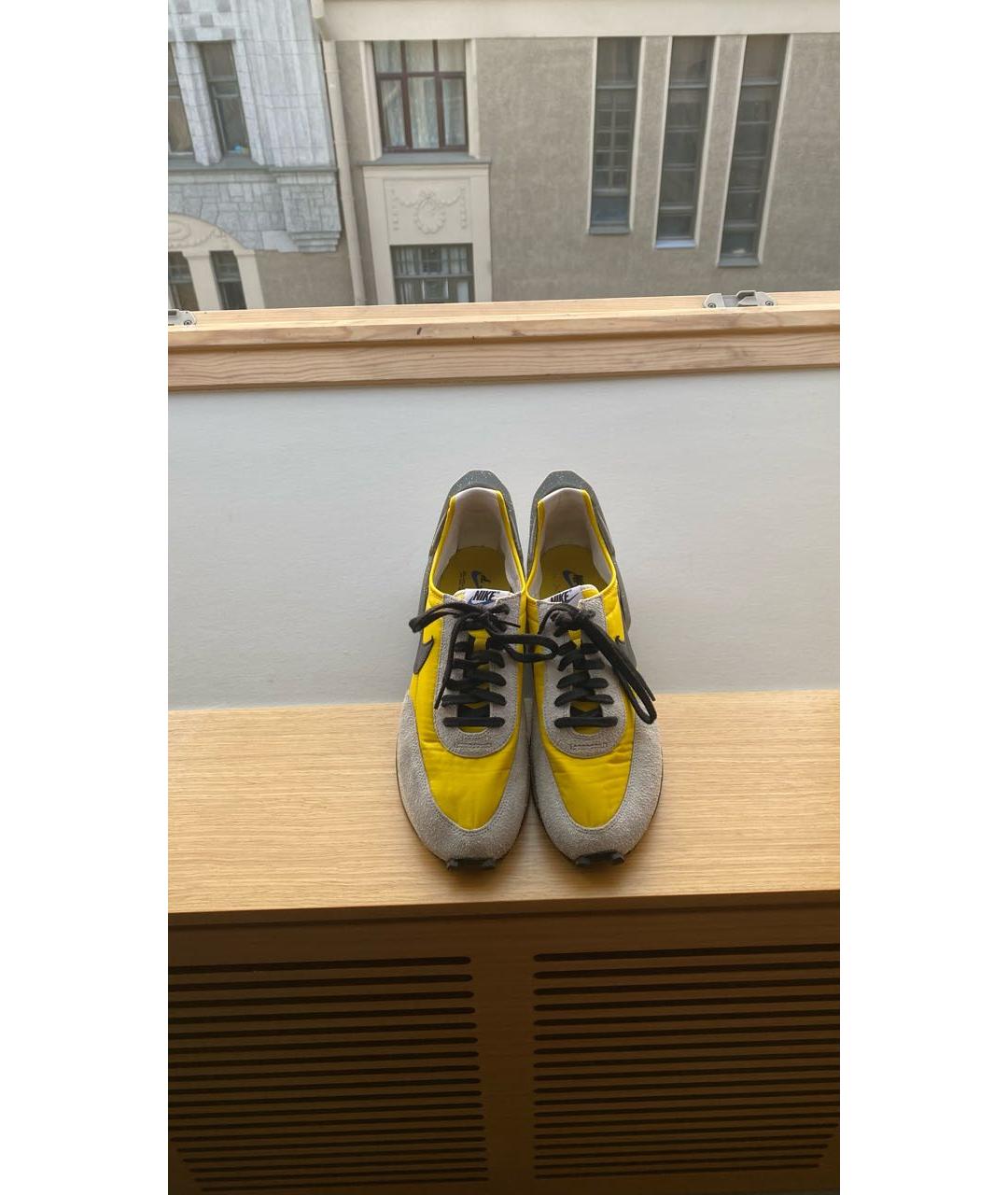 NIKE X UNDERCOVER Желтые текстильные низкие кроссовки / кеды, фото 4