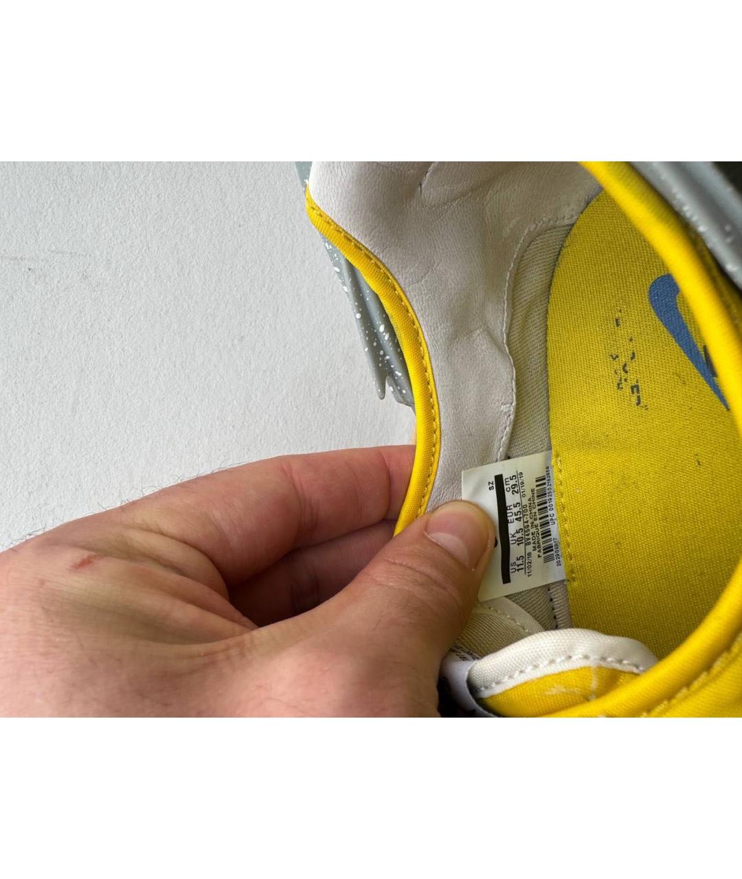 NIKE X UNDERCOVER Желтые текстильные низкие кроссовки / кеды, фото 5