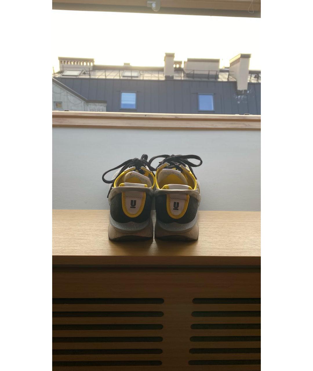 NIKE X UNDERCOVER Желтые текстильные низкие кроссовки / кеды, фото 3
