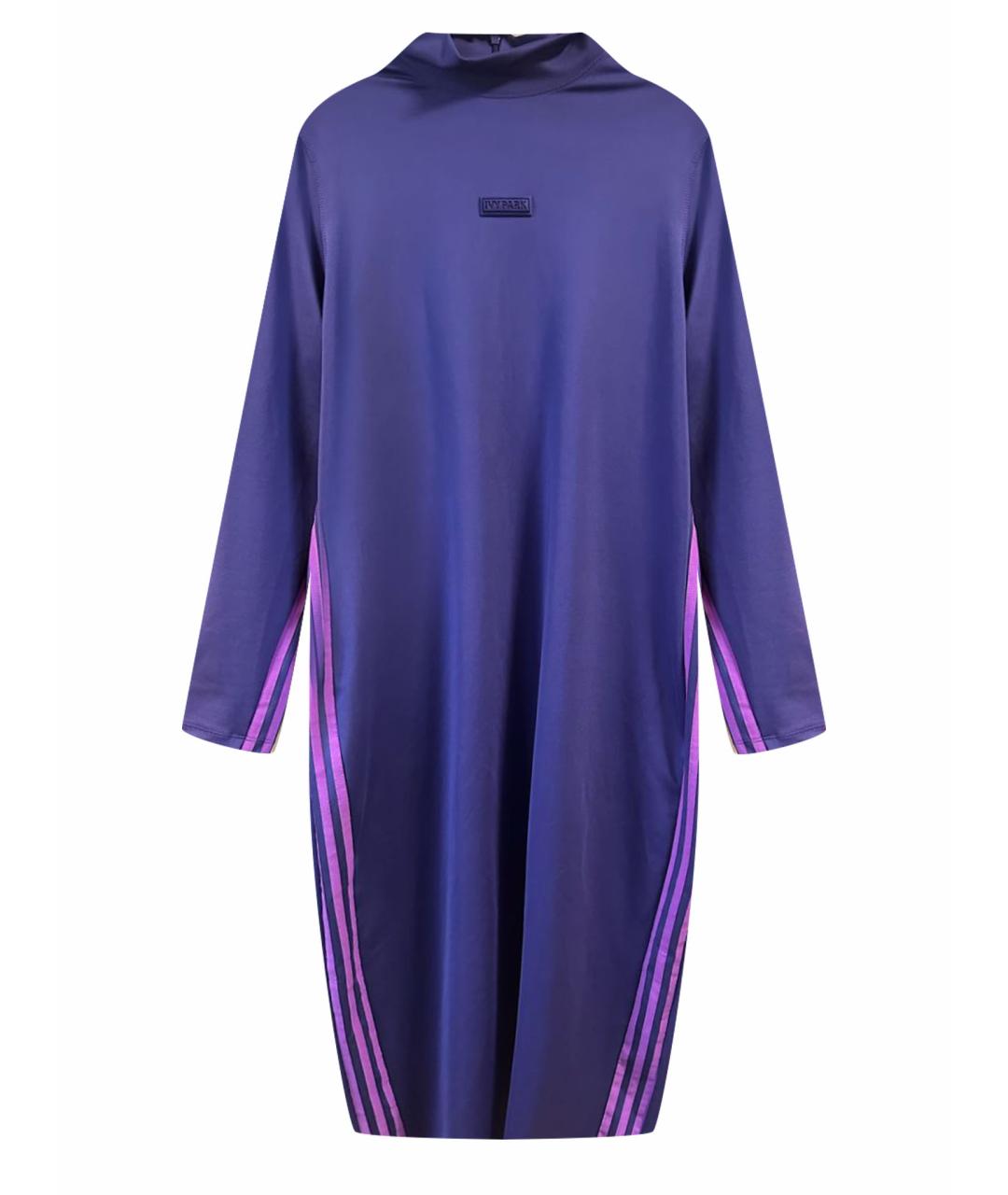 ADIDAS Фиолетовое полиэстеровое повседневное платье, фото 1