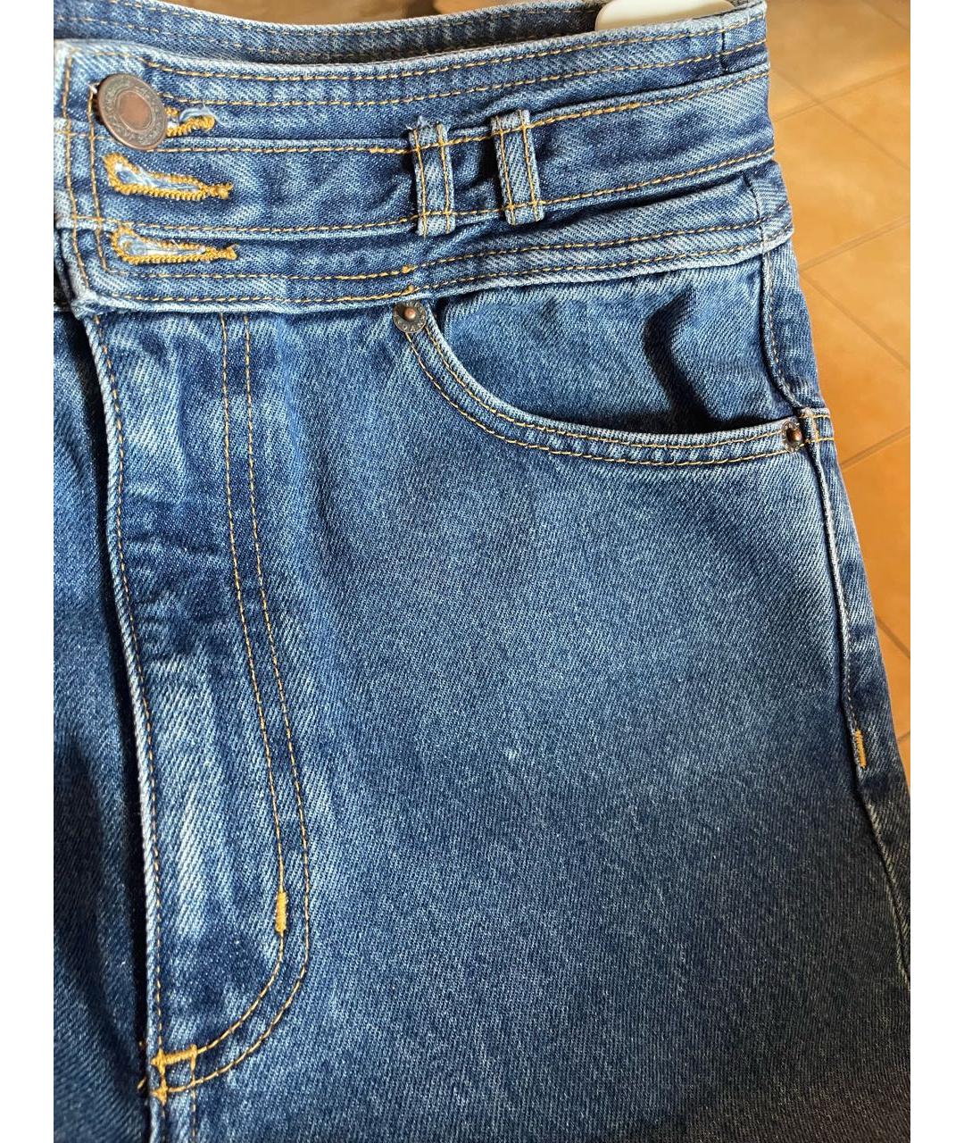 MARC JACOBS Темно-синие хлопковые прямые джинсы, фото 4