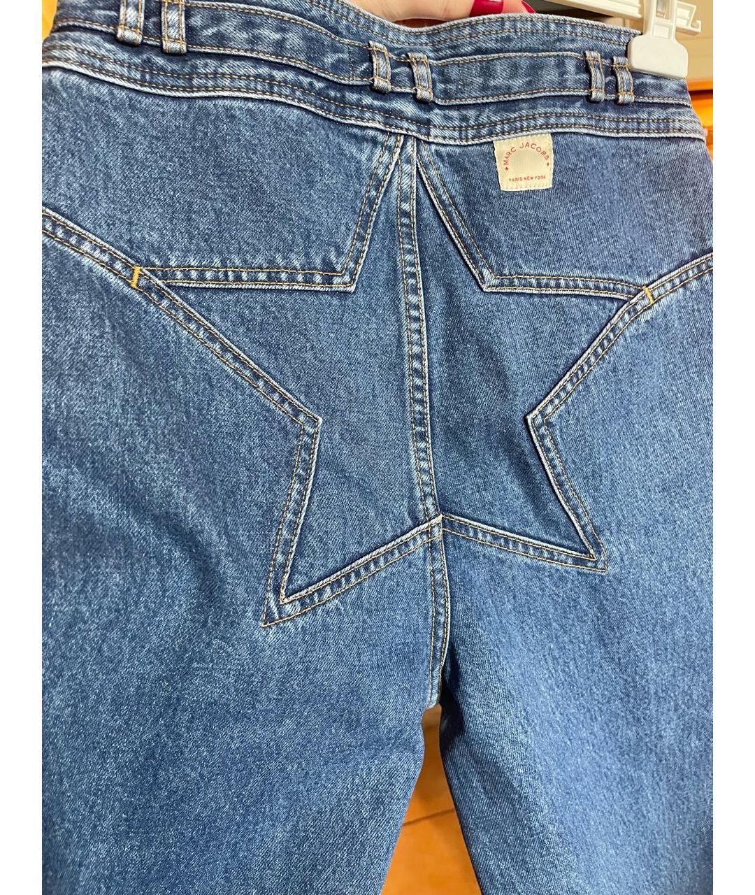 MARC JACOBS Темно-синие хлопковые прямые джинсы, фото 5