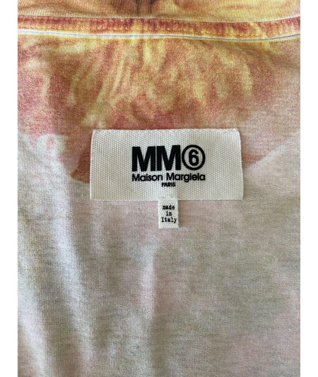 MM6 MAISON MARGIELA Мульти хлопко-эластановое повседневное платье, фото 4