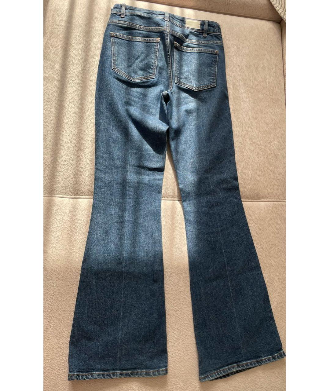 MAJE Темно-синие хлопко-эластановые джинсы клеш, фото 2