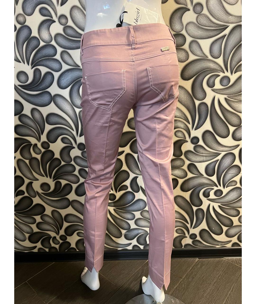 BLUGIRL Розовые хлопковые брюки узкие, фото 2
