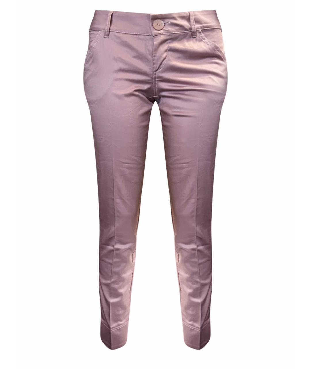 BLUGIRL Розовые хлопковые брюки узкие, фото 1