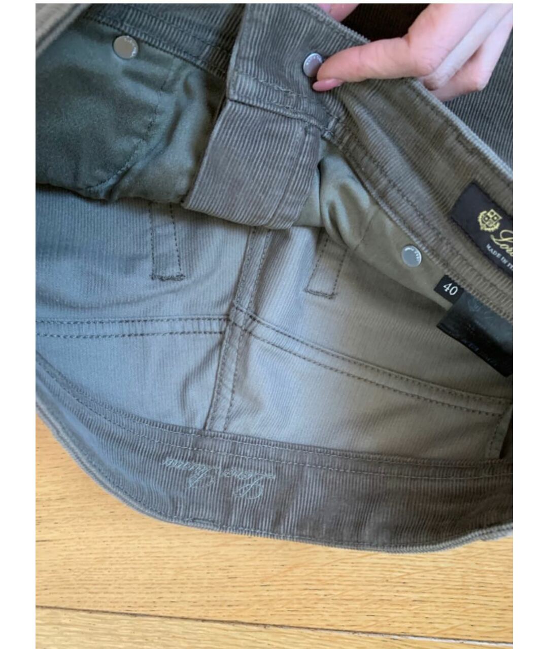 LORO PIANA Коричневые прямые джинсы, фото 3
