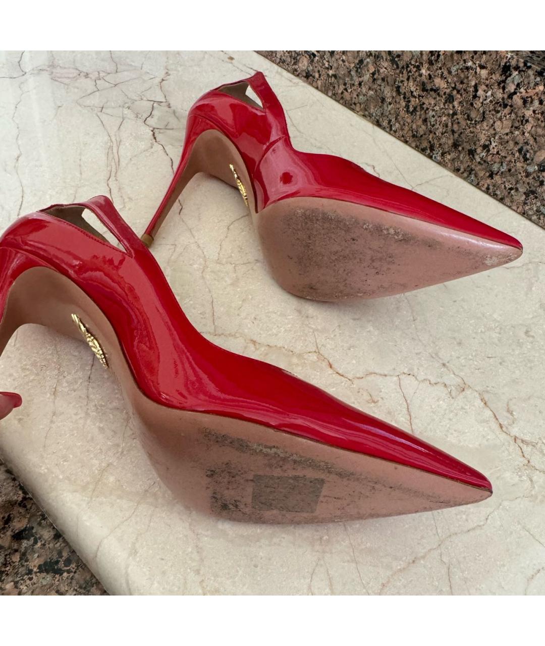 AQUAZZURA Красные туфли из лакированной кожи, фото 6