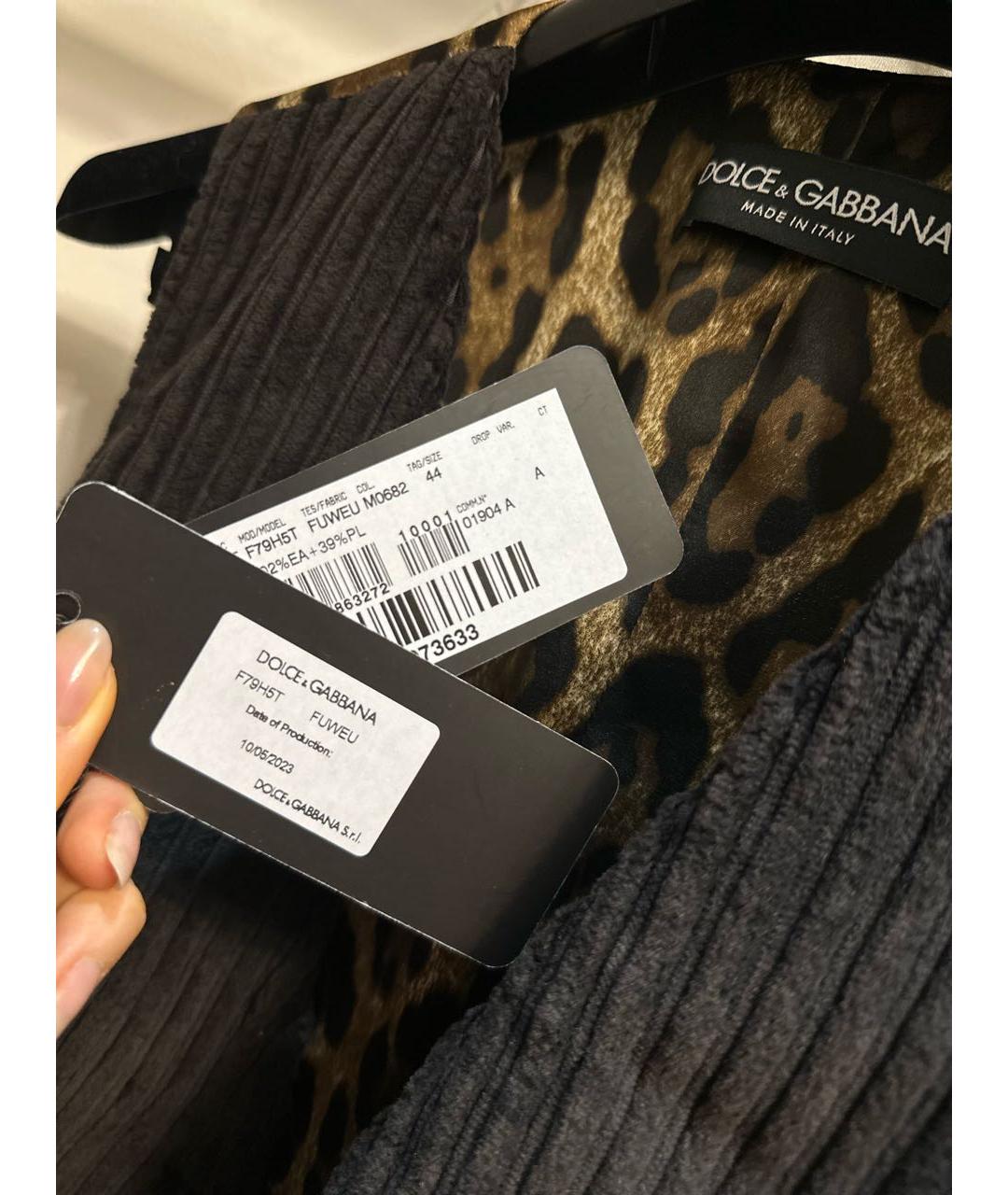 DOLCE&GABBANA Черный атласный жилет, фото 3