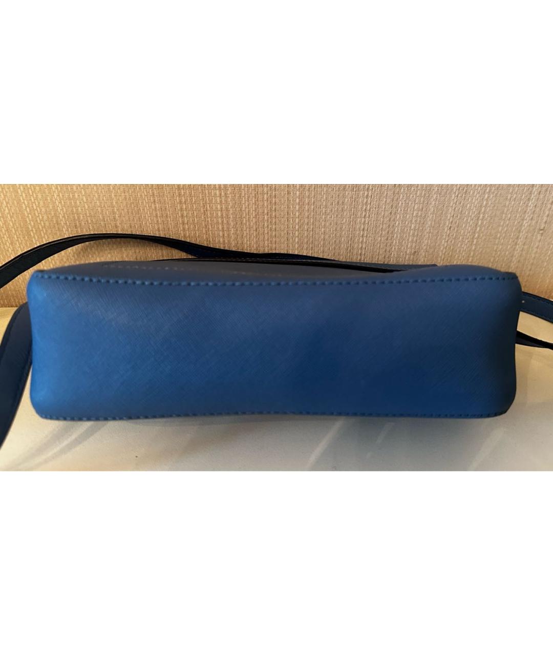 DKNY Синяя кожаная сумка через плечо, фото 3