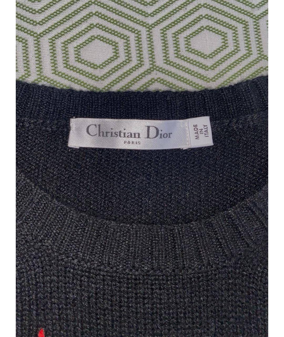 CHRISTIAN DIOR Черный кашемировый джемпер / свитер, фото 3