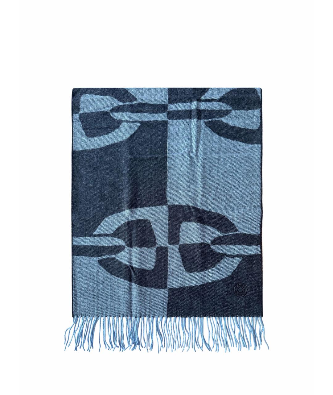 HERMES PRE-OWNED Синий кружевной шарф, фото 1