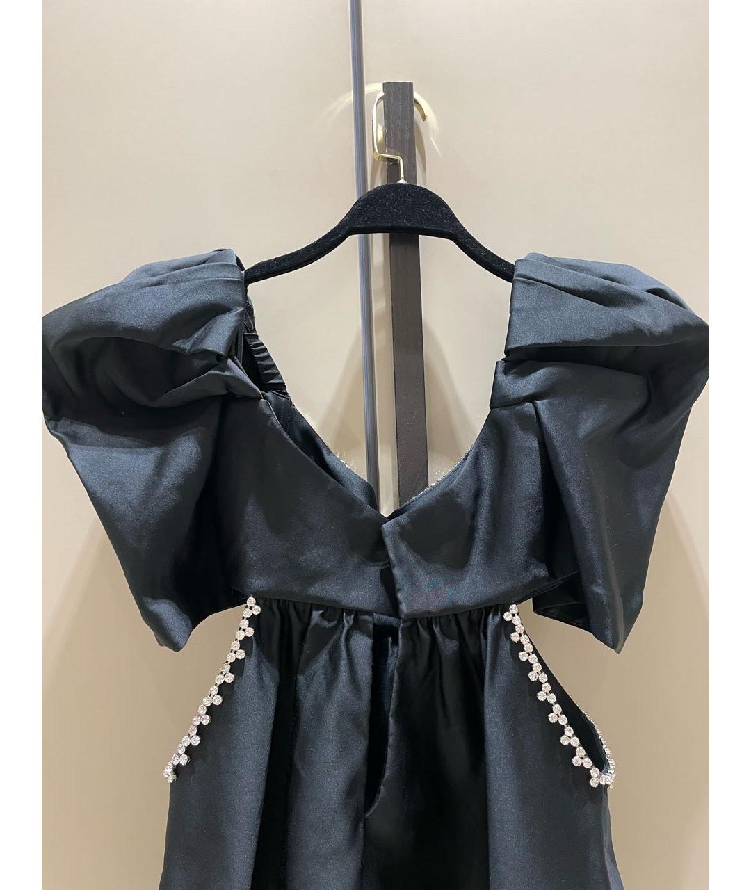 AREA Черное вискозное вечернее платье, фото 4