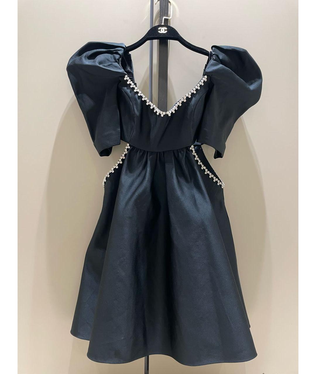 AREA Черное вискозное вечернее платье, фото 7