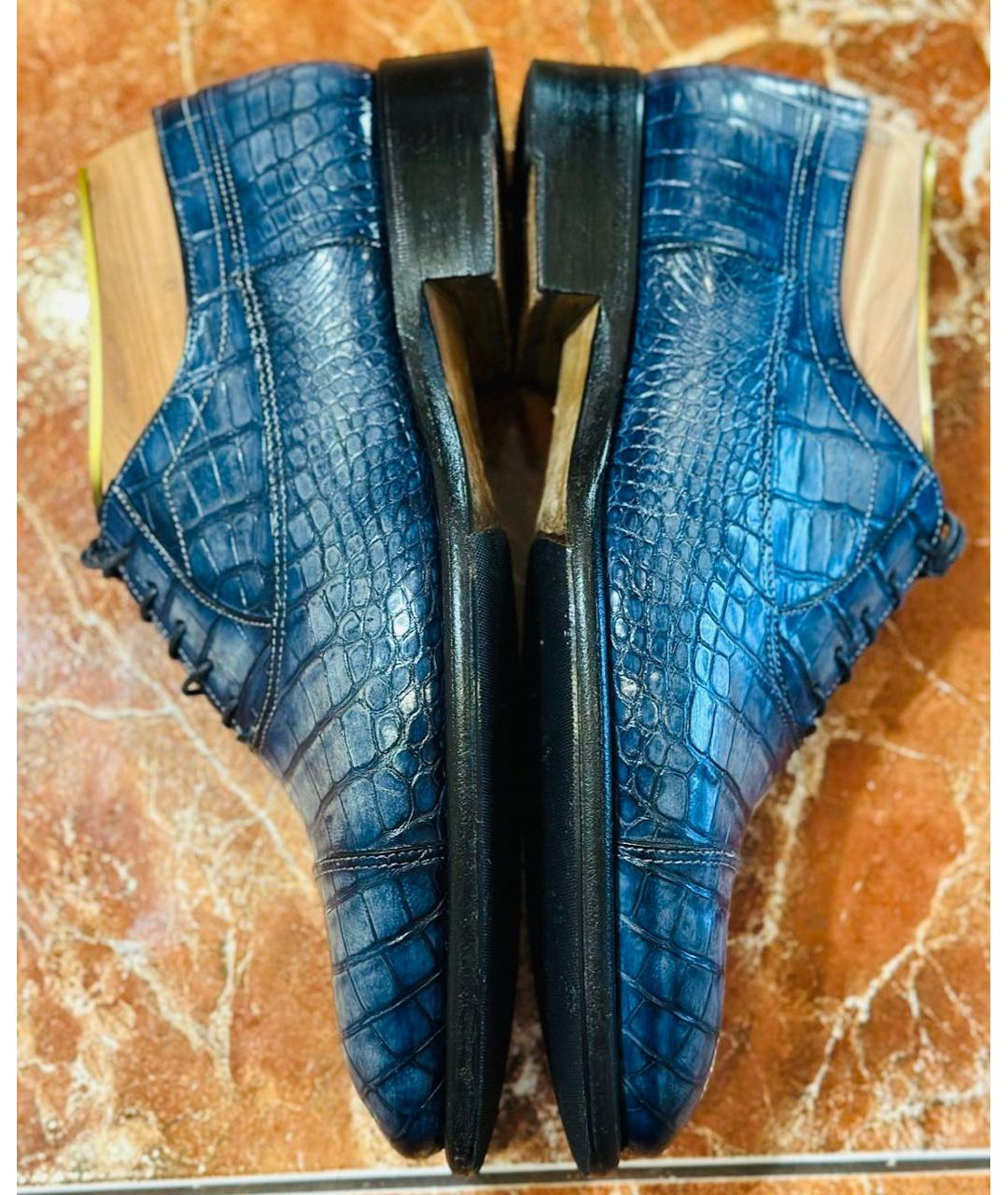 SANTONI Мульти туфли из экзотической кожи, фото 4