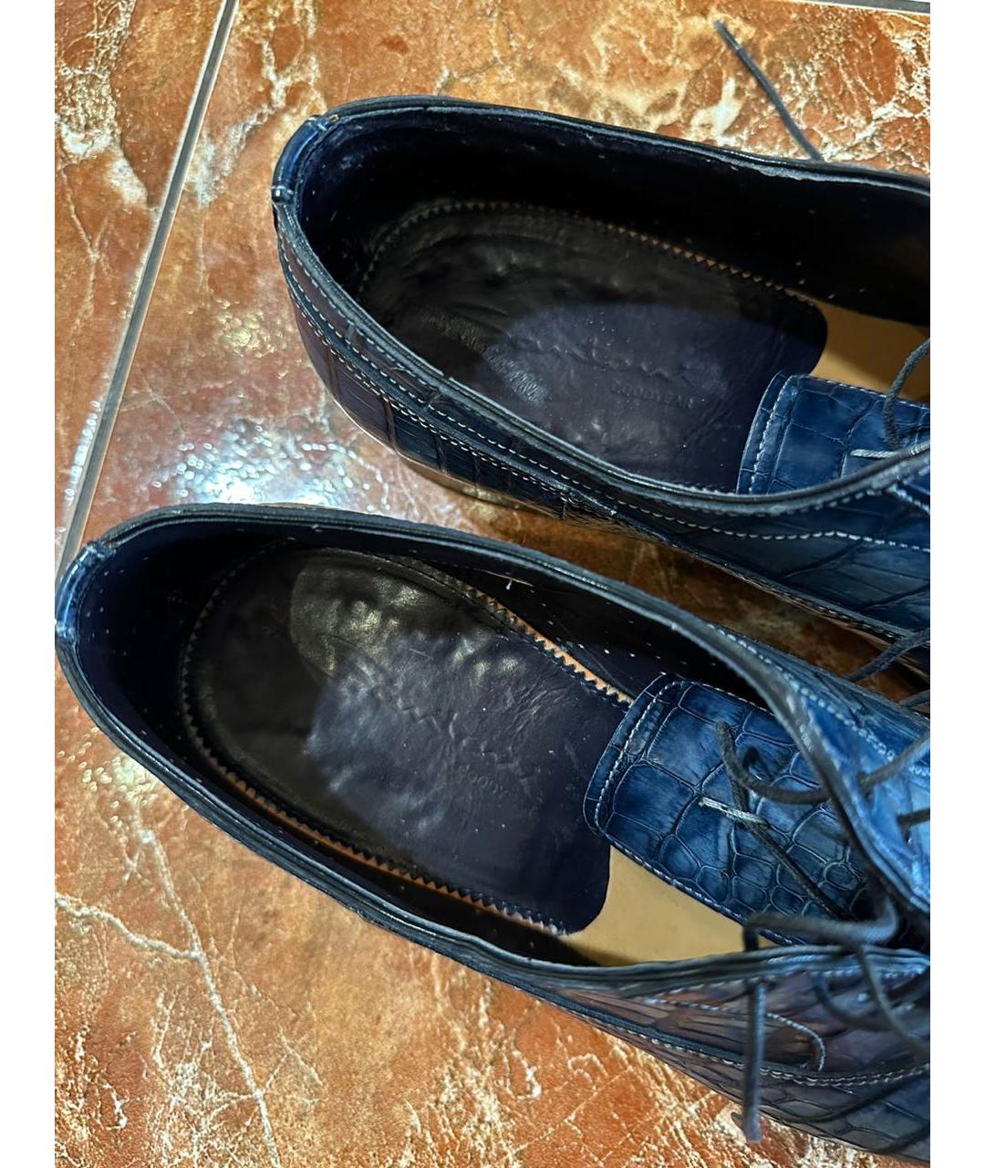 SANTONI Мульти туфли из экзотической кожи, фото 6