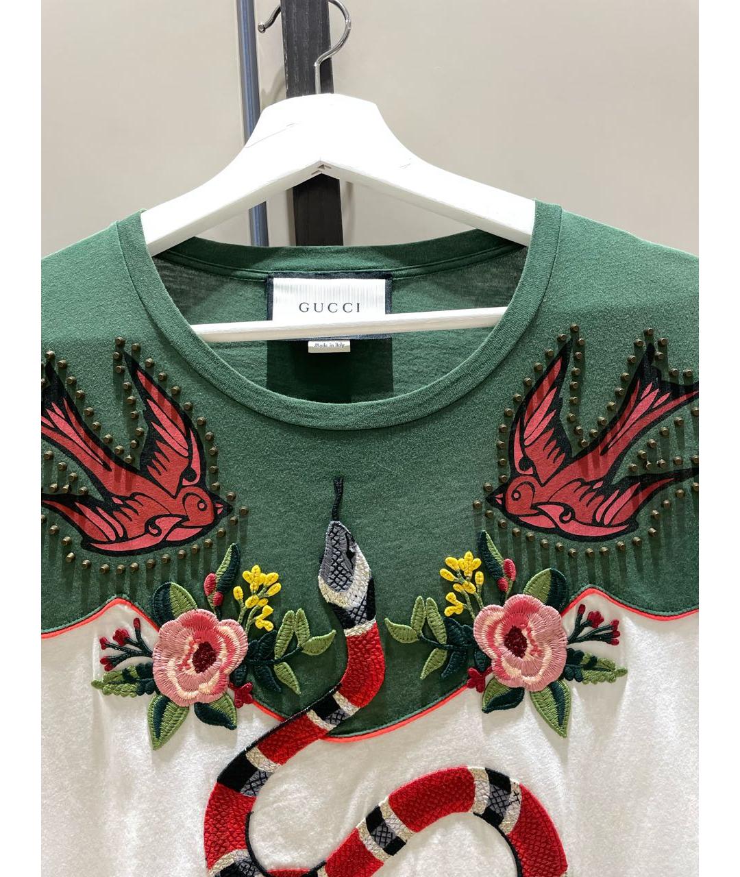 GUCCI Мульти хлопковая футболка, фото 3