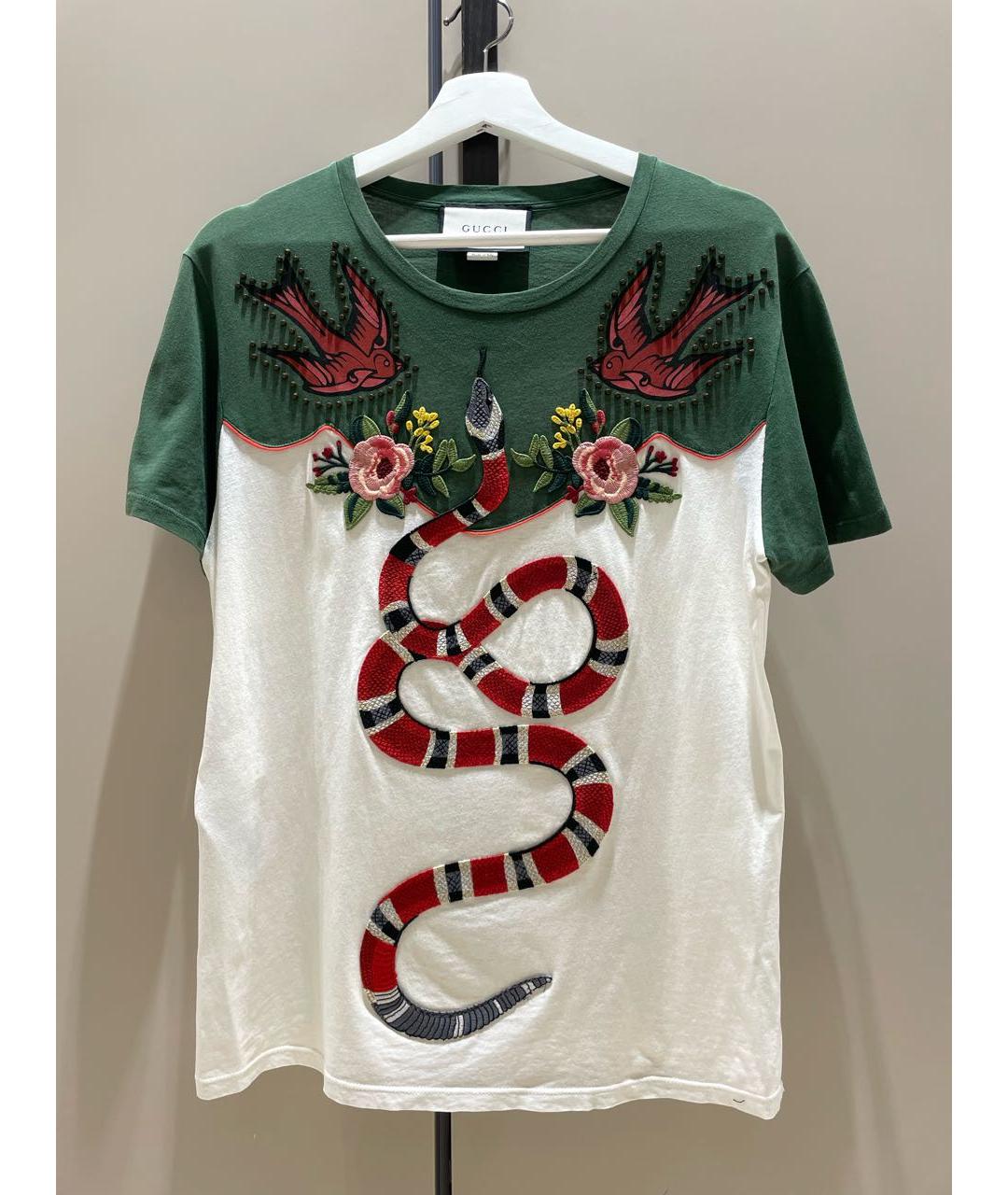 GUCCI Мульти хлопковая футболка, фото 8