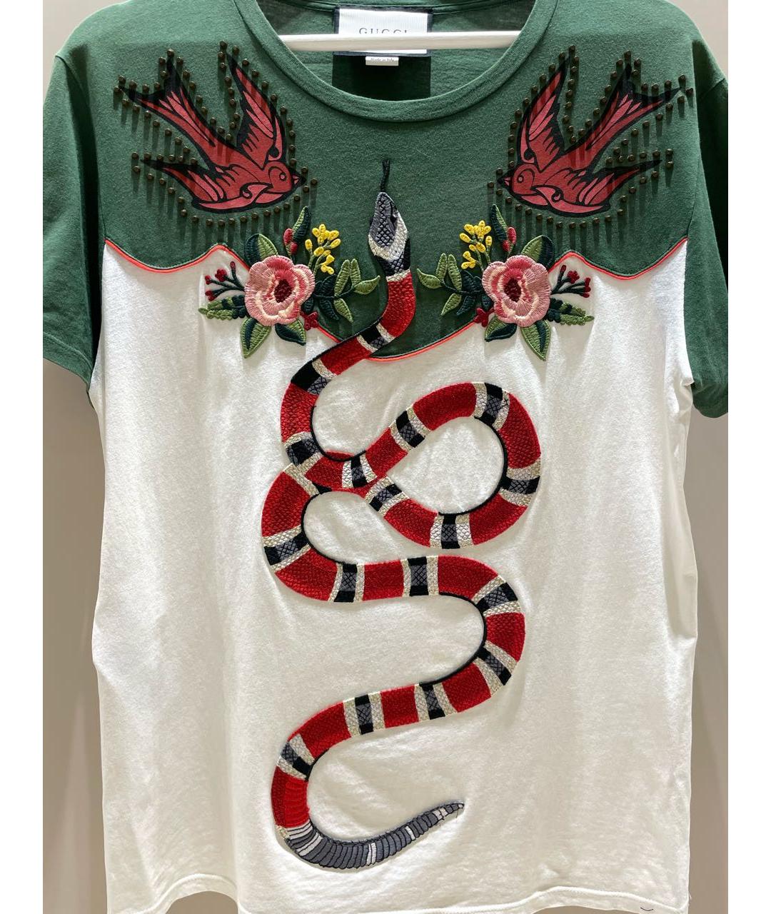 GUCCI Мульти хлопковая футболка, фото 5