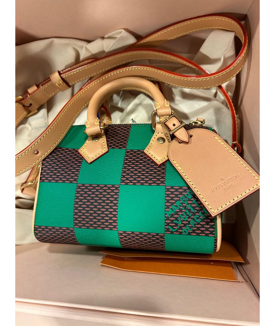 LOUIS VUITTON PRE-OWNED Коричневая сумка с короткими ручками, фото 7