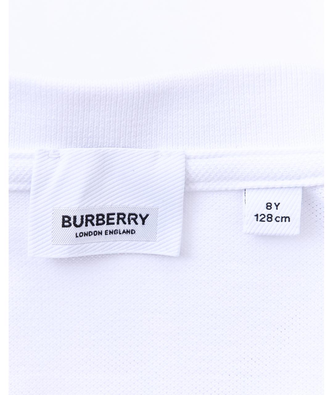 BURBERRY Белая хлопковая детская футболка, фото 6