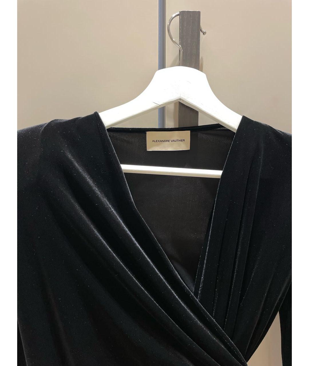 ALEXANDRE VAUTHIER Черное полиэстеровое вечернее платье, фото 5