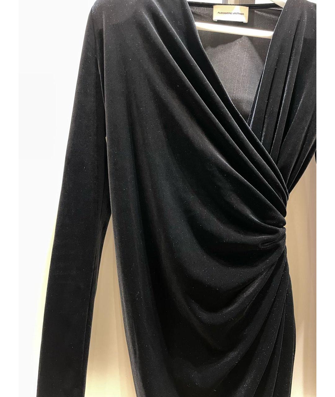 ALEXANDRE VAUTHIER Черное полиэстеровое вечернее платье, фото 3
