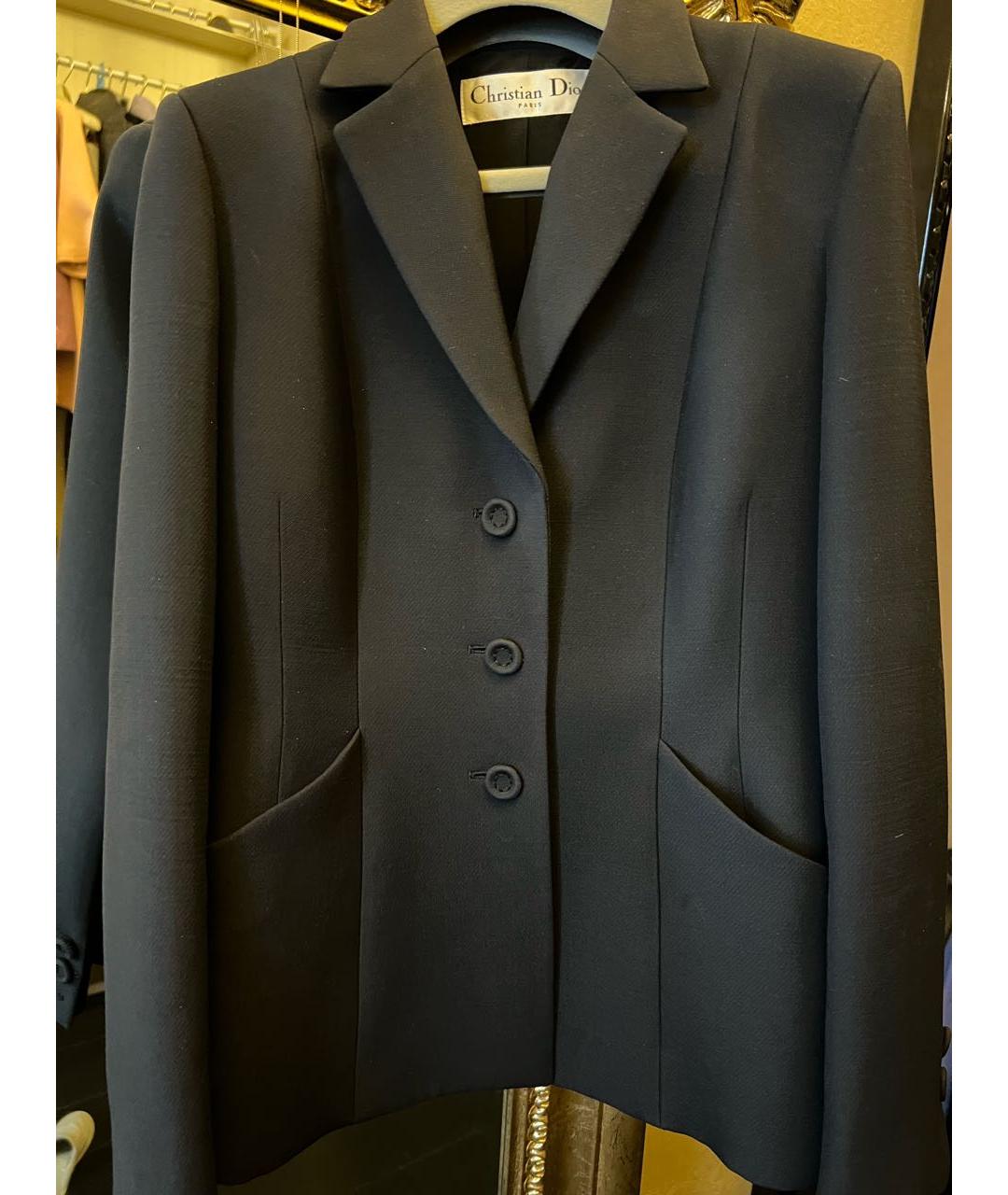 CHRISTIAN DIOR PRE-OWNED Черный шерстяной жакет/пиджак, фото 6