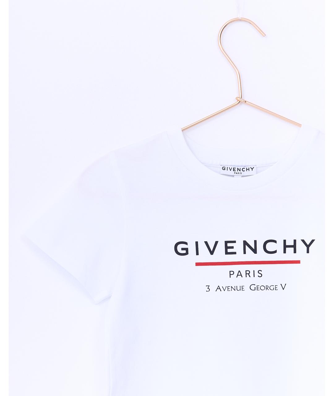 GIVENCHY KIDS Белая хлопковая детская футболка, фото 3