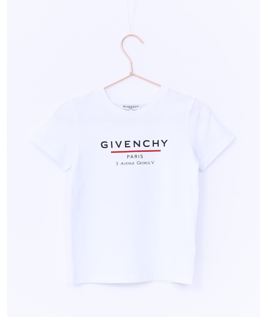 GIVENCHY KIDS Белая хлопковая детская футболка, фото 6