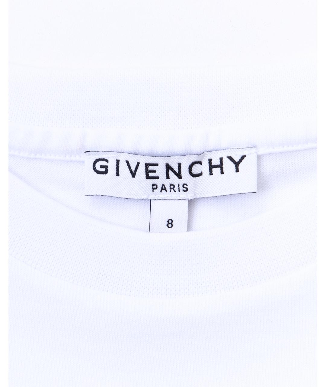 GIVENCHY KIDS Белая хлопковая детская футболка, фото 4