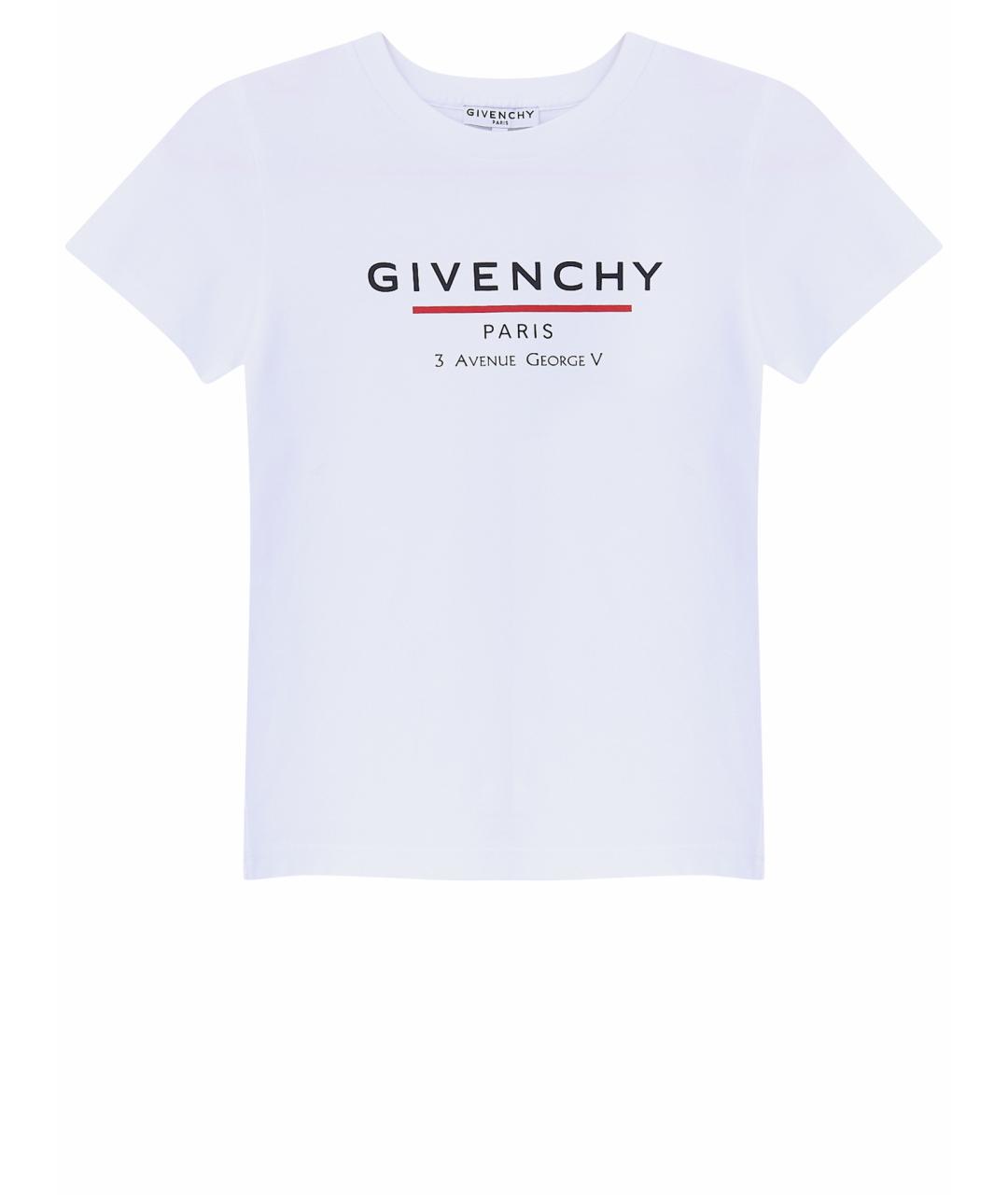 GIVENCHY KIDS Белая хлопковая детская футболка, фото 1