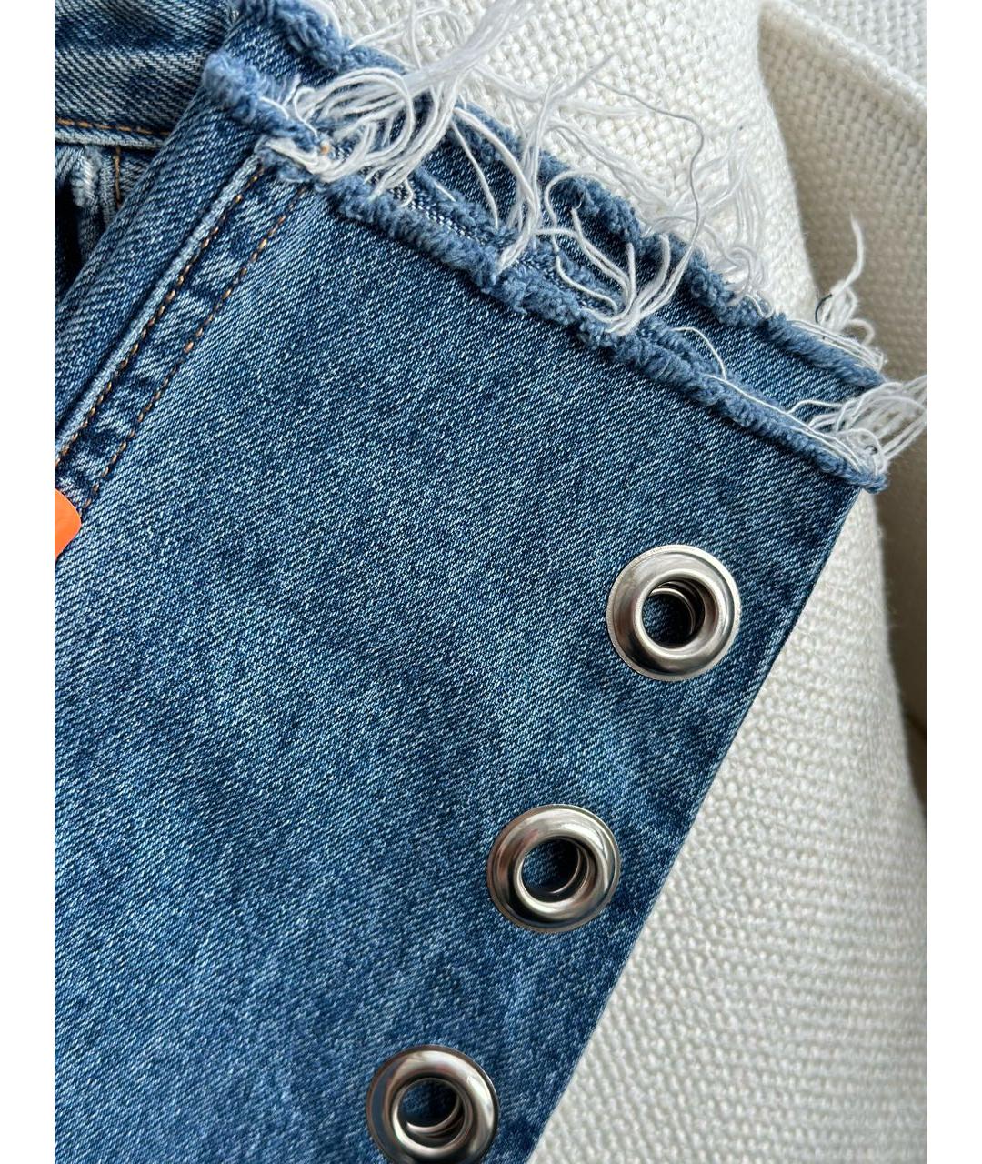 GRLFRND Голубые хлопковые джинсы слим, фото 5