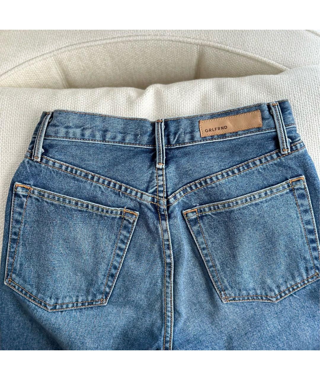 GRLFRND Голубые хлопковые джинсы слим, фото 4