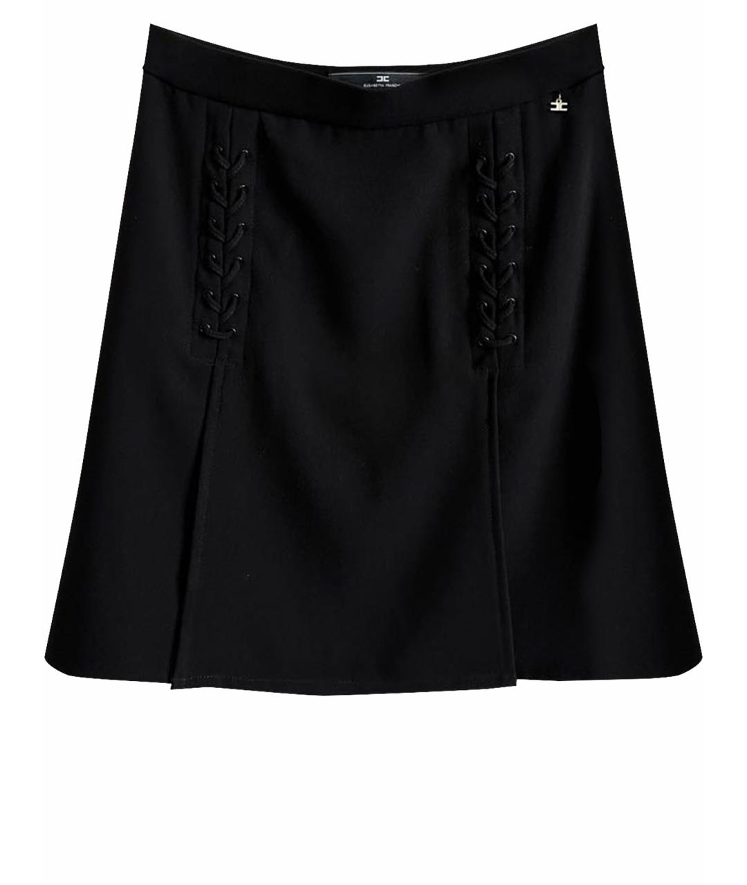 ELISABETTA FRANCHI Черная полиэстеровая юбка мини, фото 1