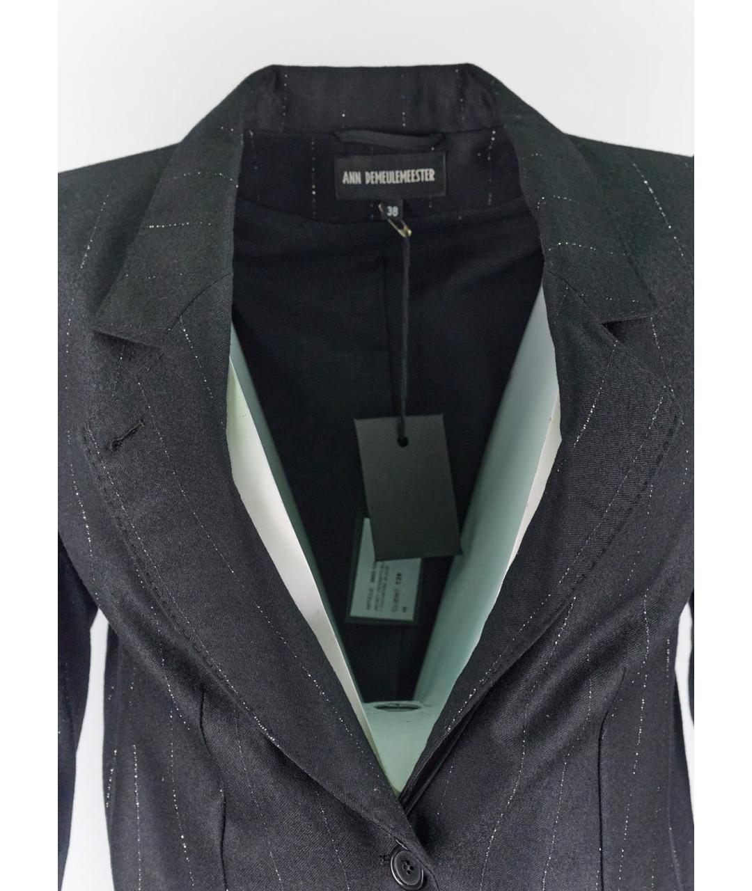 ANN DEMEULEMEESTER Черный шерстяной жакет/пиджак, фото 4