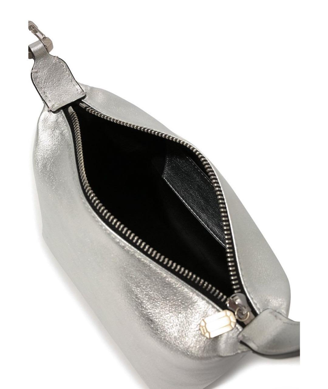 EERA Серебряная кожаная сумка с короткими ручками, фото 2