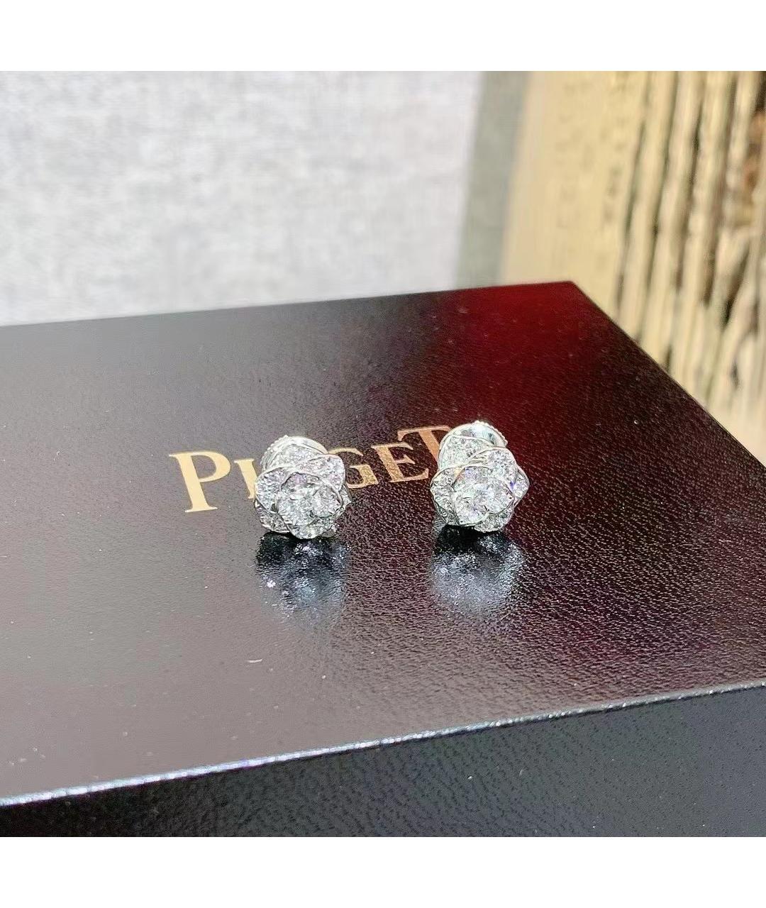 PIAGET Серебряные серьги из белого золота, фото 3