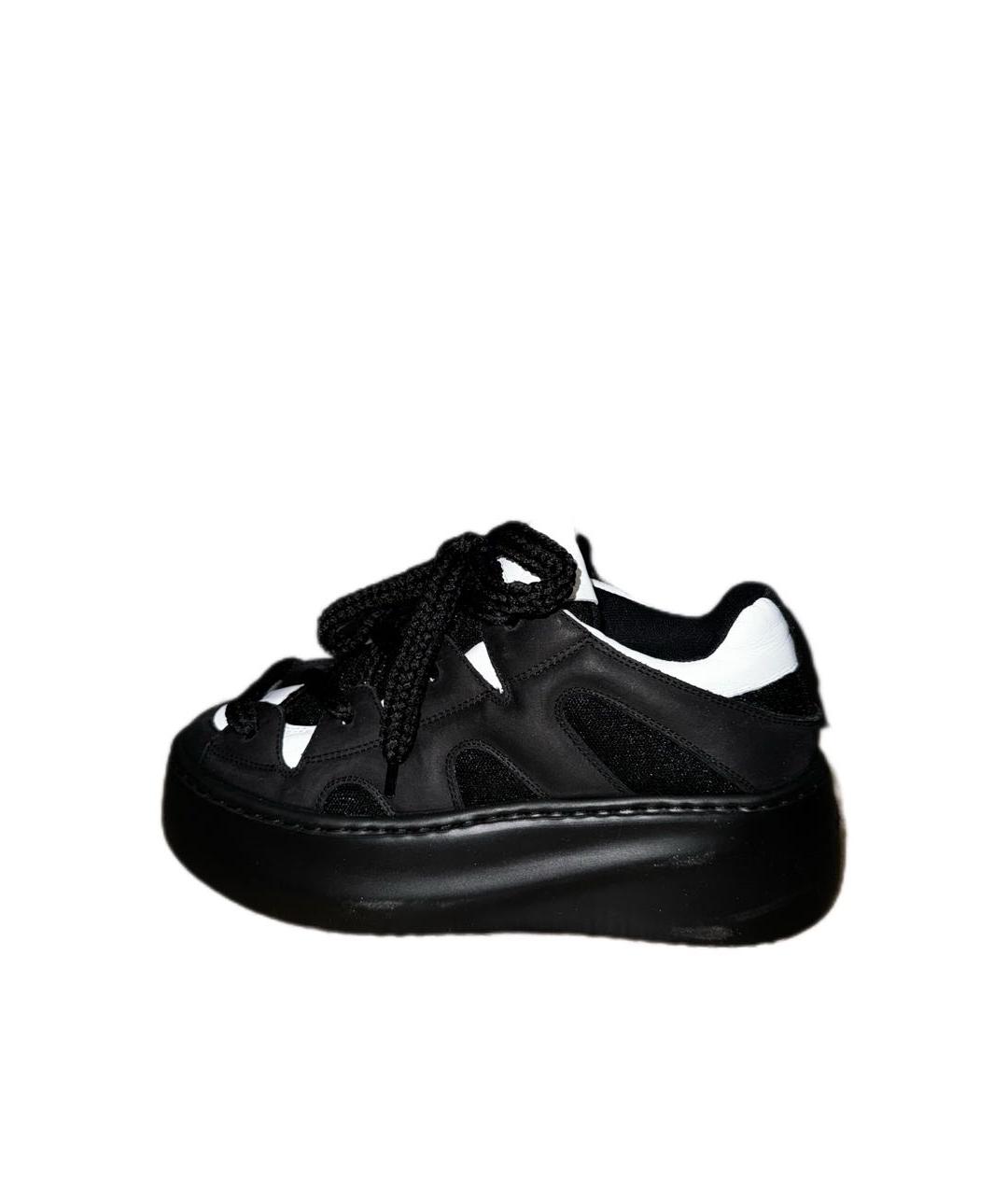 VIC MATIE Черные кожаные кроссовки, фото 8