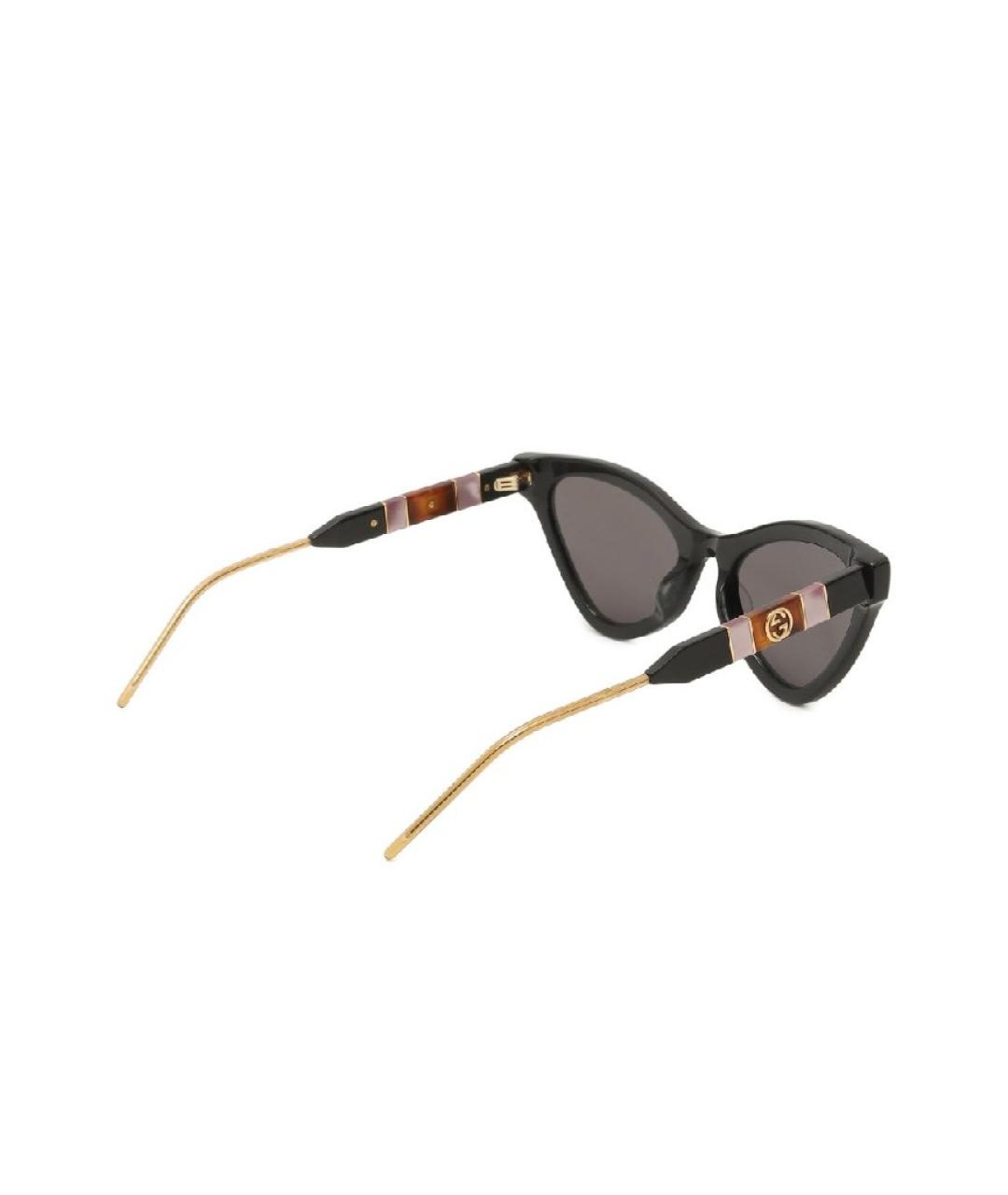 GUCCI Черные металлические солнцезащитные очки, фото 3