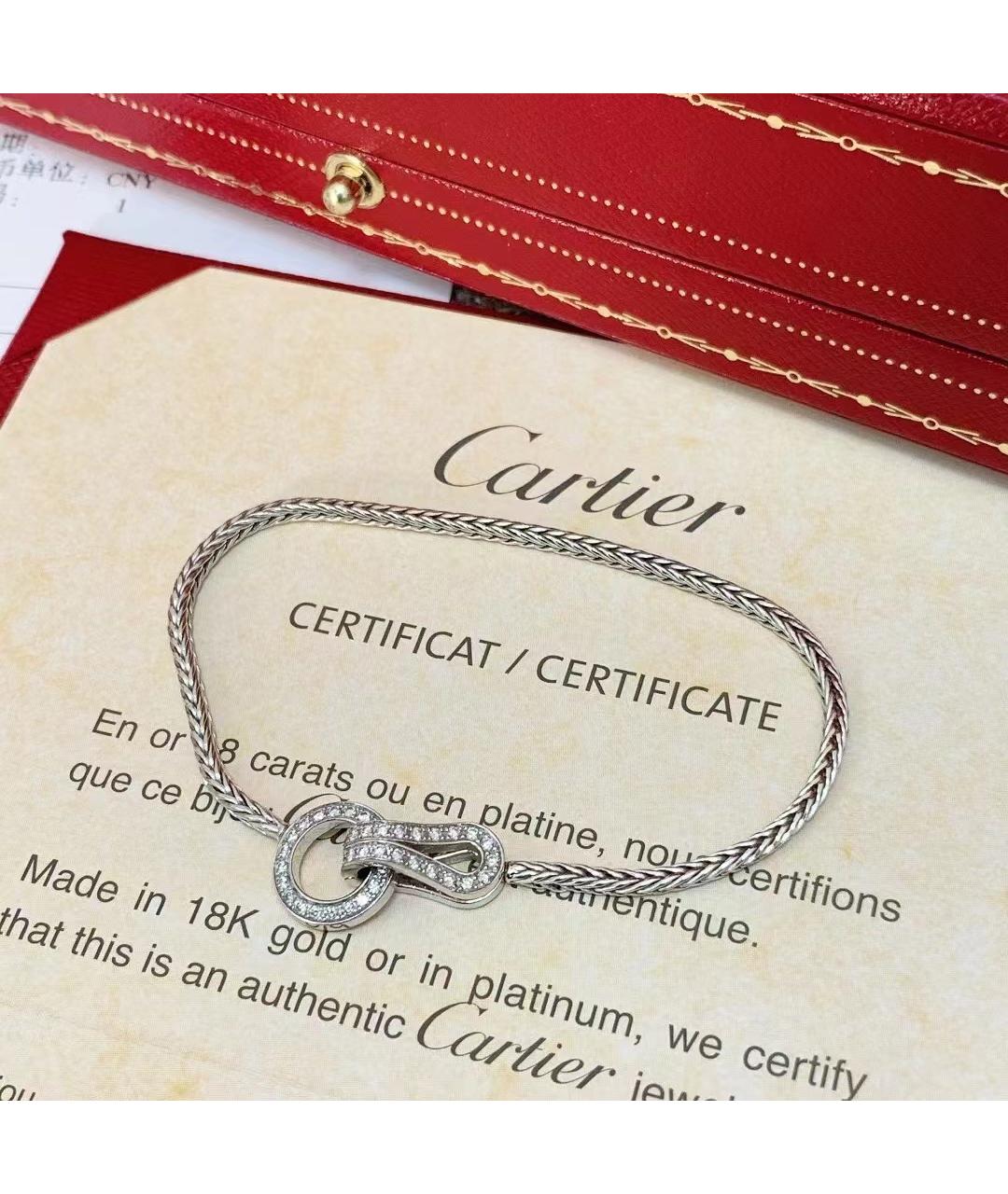 CARTIER Серебрянный браслет из белого золота, фото 2