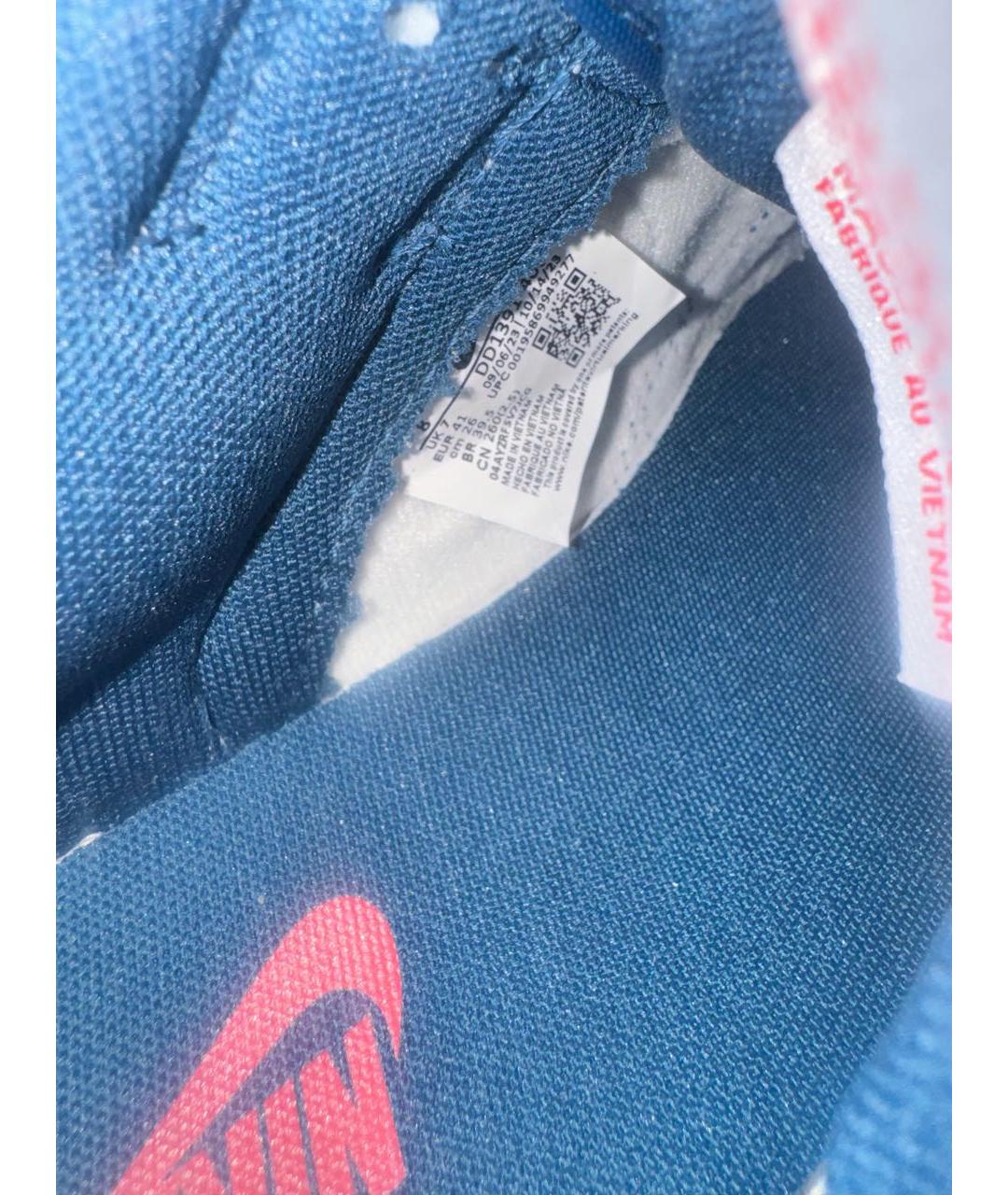 NIKE Темно-синие кожаные низкие кроссовки / кеды, фото 4
