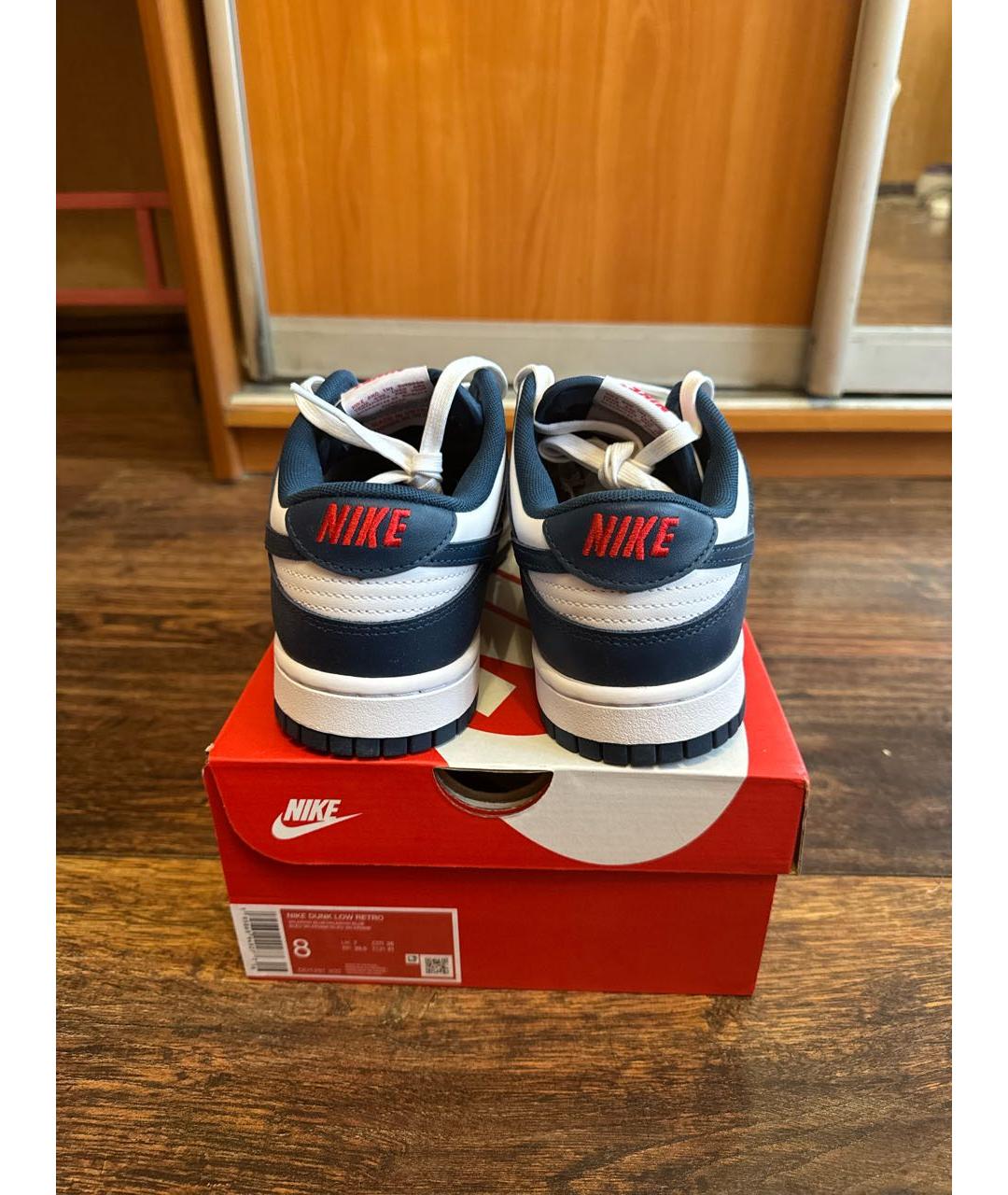 NIKE Темно-синие кожаные низкие кроссовки / кеды, фото 3